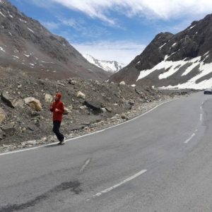 23 Year Old- Lawyer from Hyderabad, Ran from Baralacha La Pass (Zanskar Range) 4,899 Metres Altitude in Himachal Pradesh to Darcha (Lahaul Valley) Himachal Pradesh at 3,338 Metres Altitude- Setting Record.