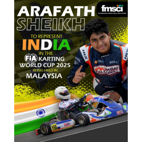 India’s Karting Prodigy Arafath Sheikh Competes at Prestigious FIA World Cup 2025